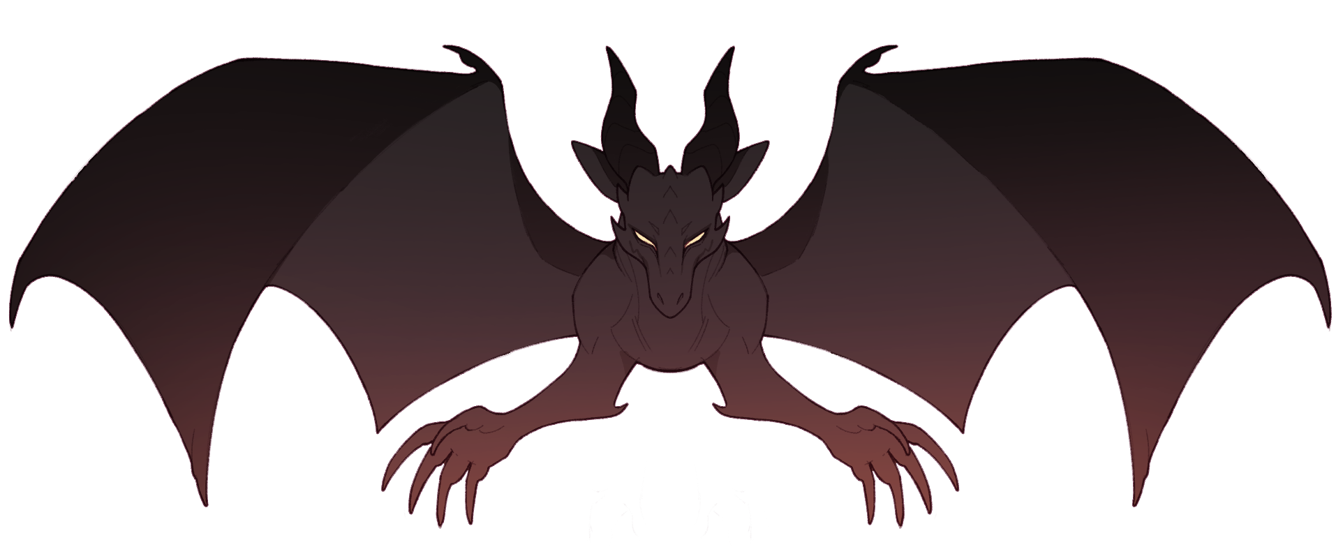 Image of a huge and menacing black dragon